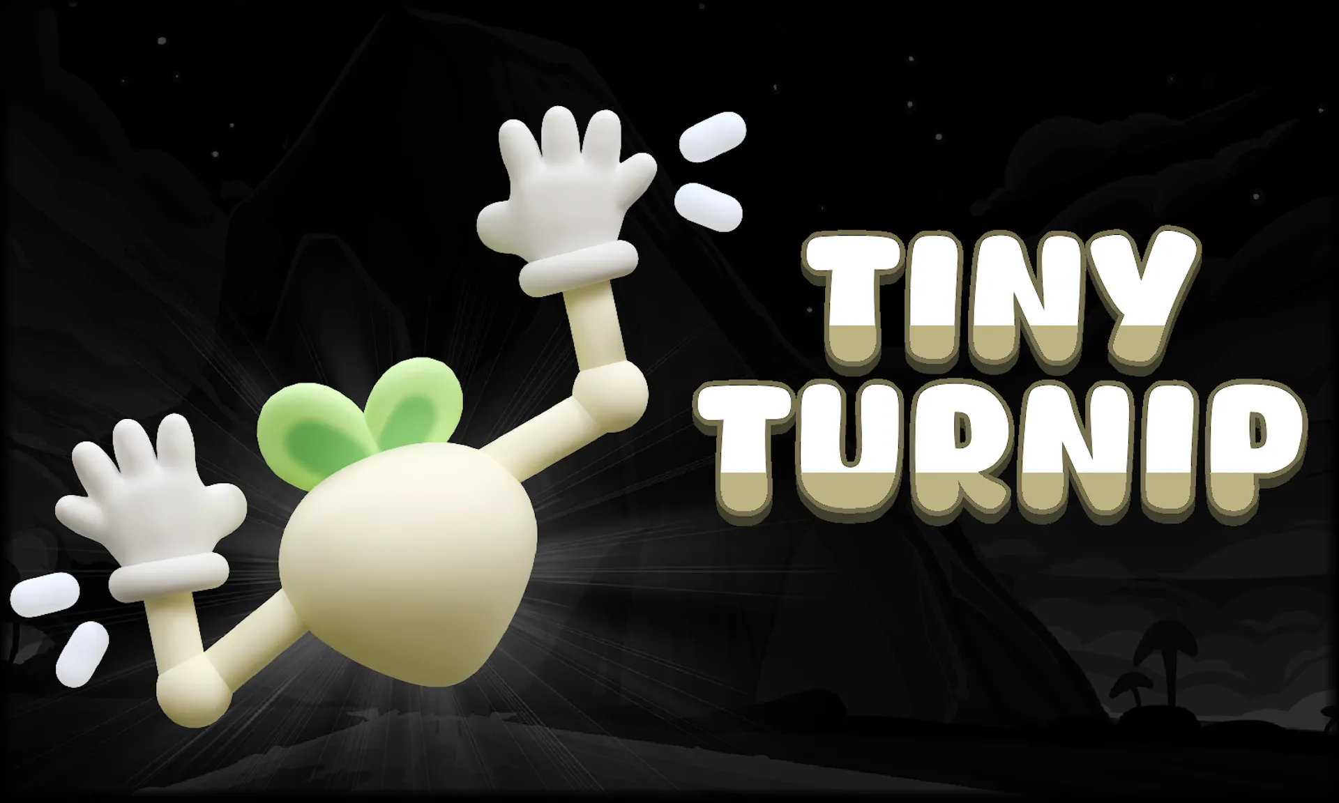 Ảnh bìa chính của game Tiny Turnip trên Playdate Season 2, minh họa nhân vật củ cải đáng yêu trong thế giới phiêu lưu Metroidvania đầy màu sắc.