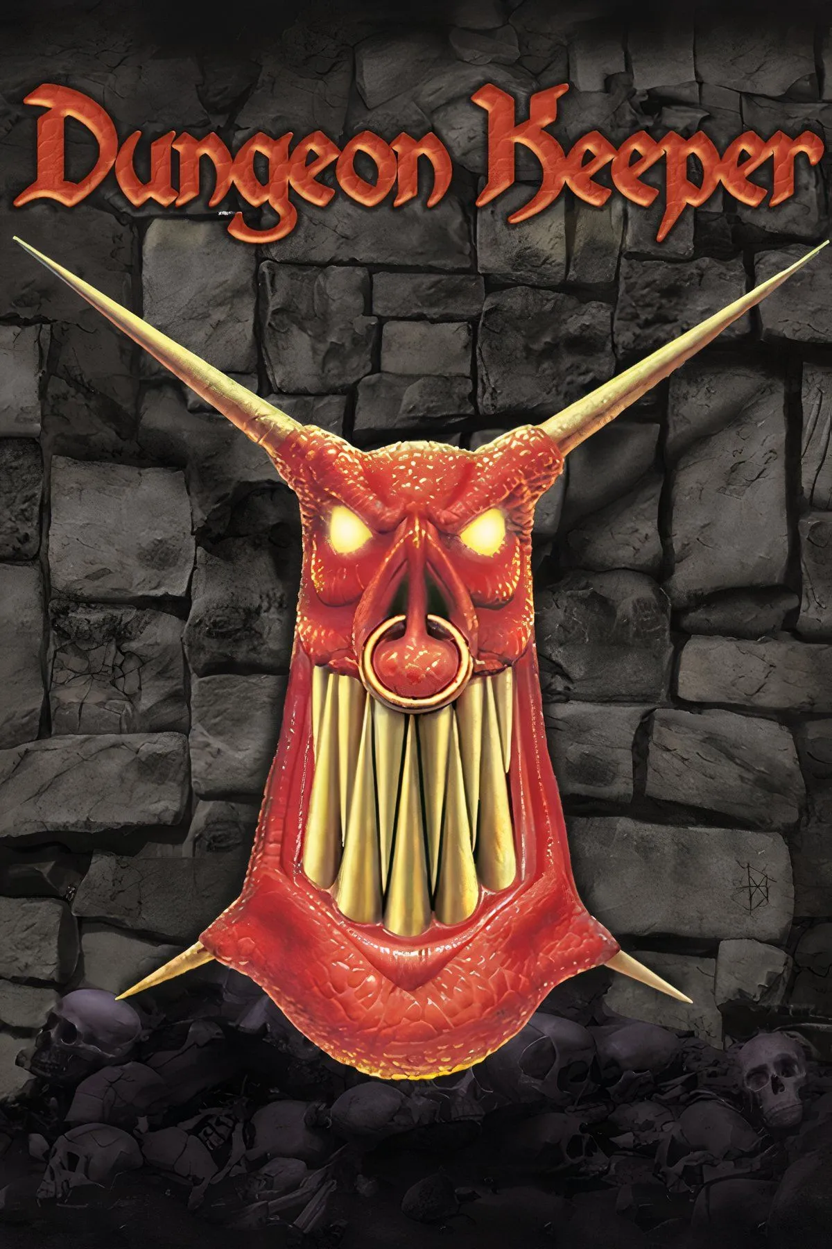 Ảnh collage của Dungeon Keeper, với các sinh vật hầm ngục và cấu trúc ngầm, thể hiện phong cách quản lý ác quỷ.