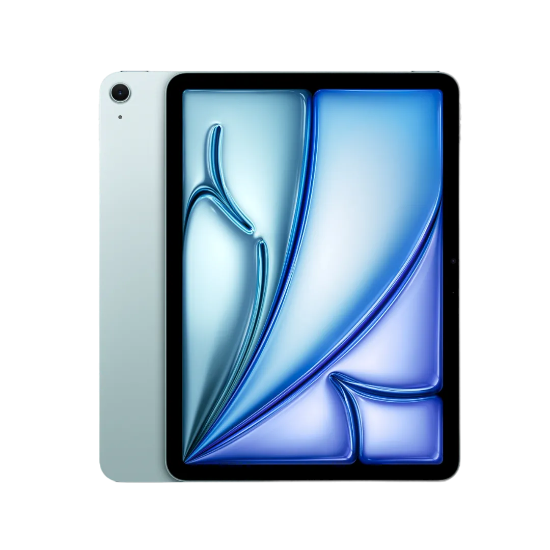 Apple iPad Air 11 inch (M2) màu xanh với viền màn hình mỏng