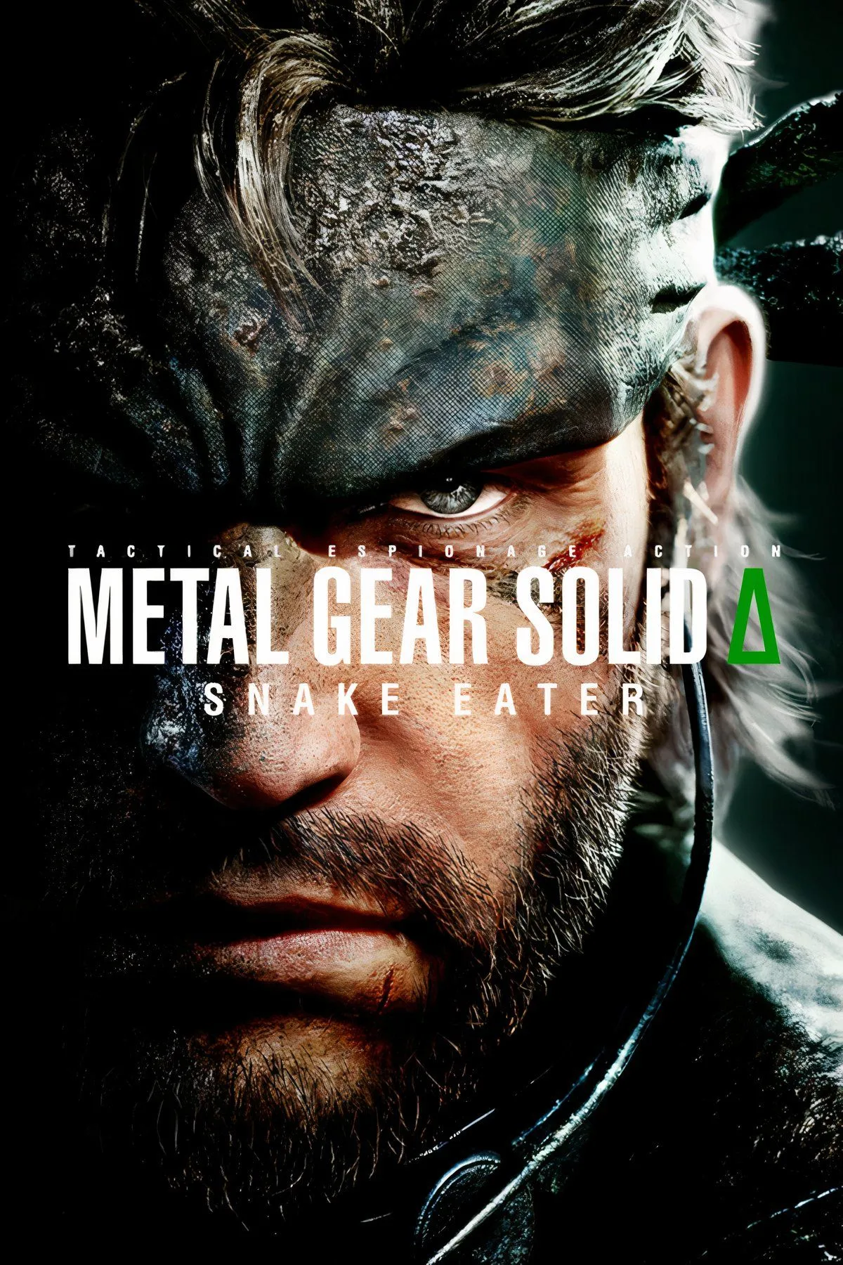 Bìa game Metal Gear Solid Delta Snake Eater, với nhân vật Snake trong môi trường rừng rậm