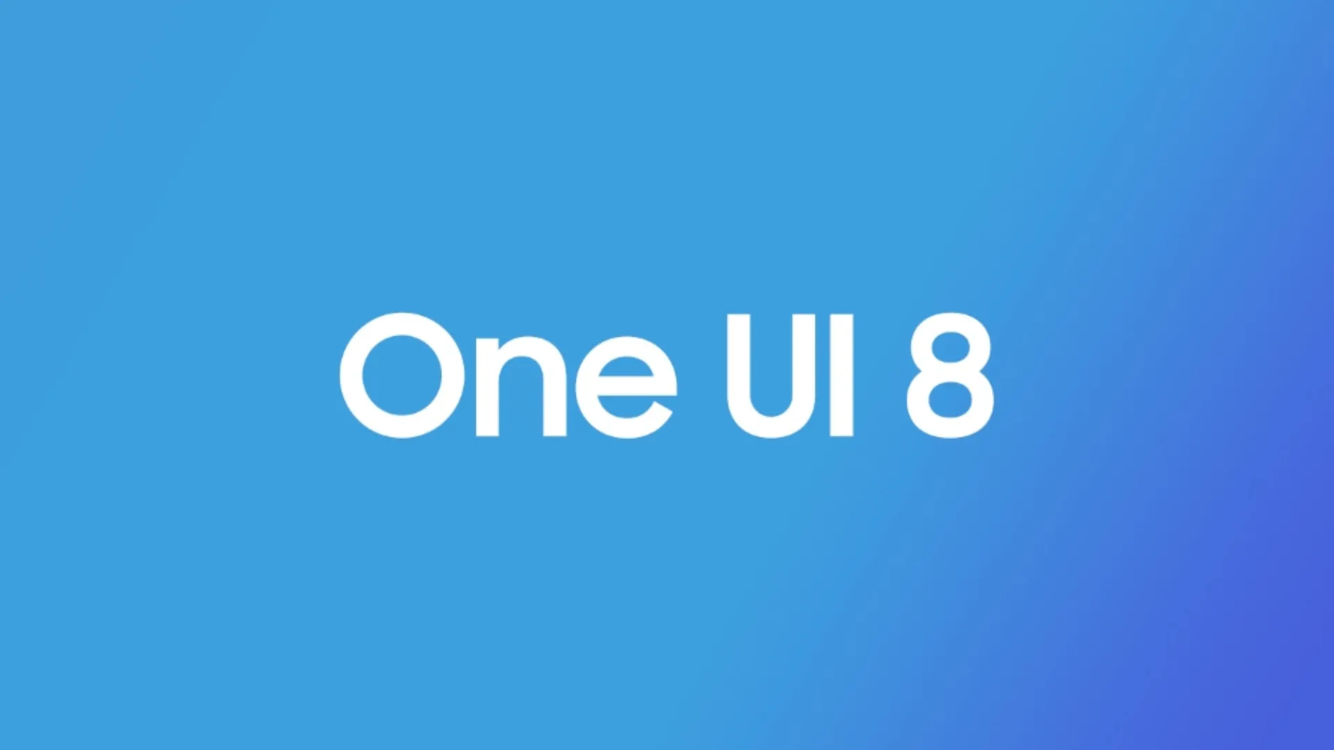 Biểu tượng (logo) giao diện người dùng Samsung One UI 8 màu trắng xanh.