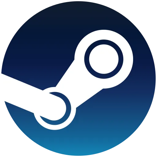 Biểu tượng logo Steam, nền tảng phân phối game và giải trí kỹ thuật số hàng đầu.