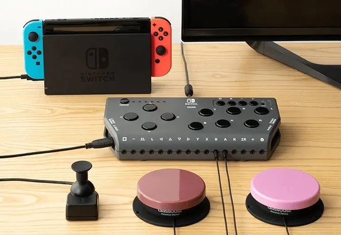Bộ điều khiển Hori Flex, một giải pháp hỗ trợ chơi game cho người khuyết tật trên nền tảng Nintendo.