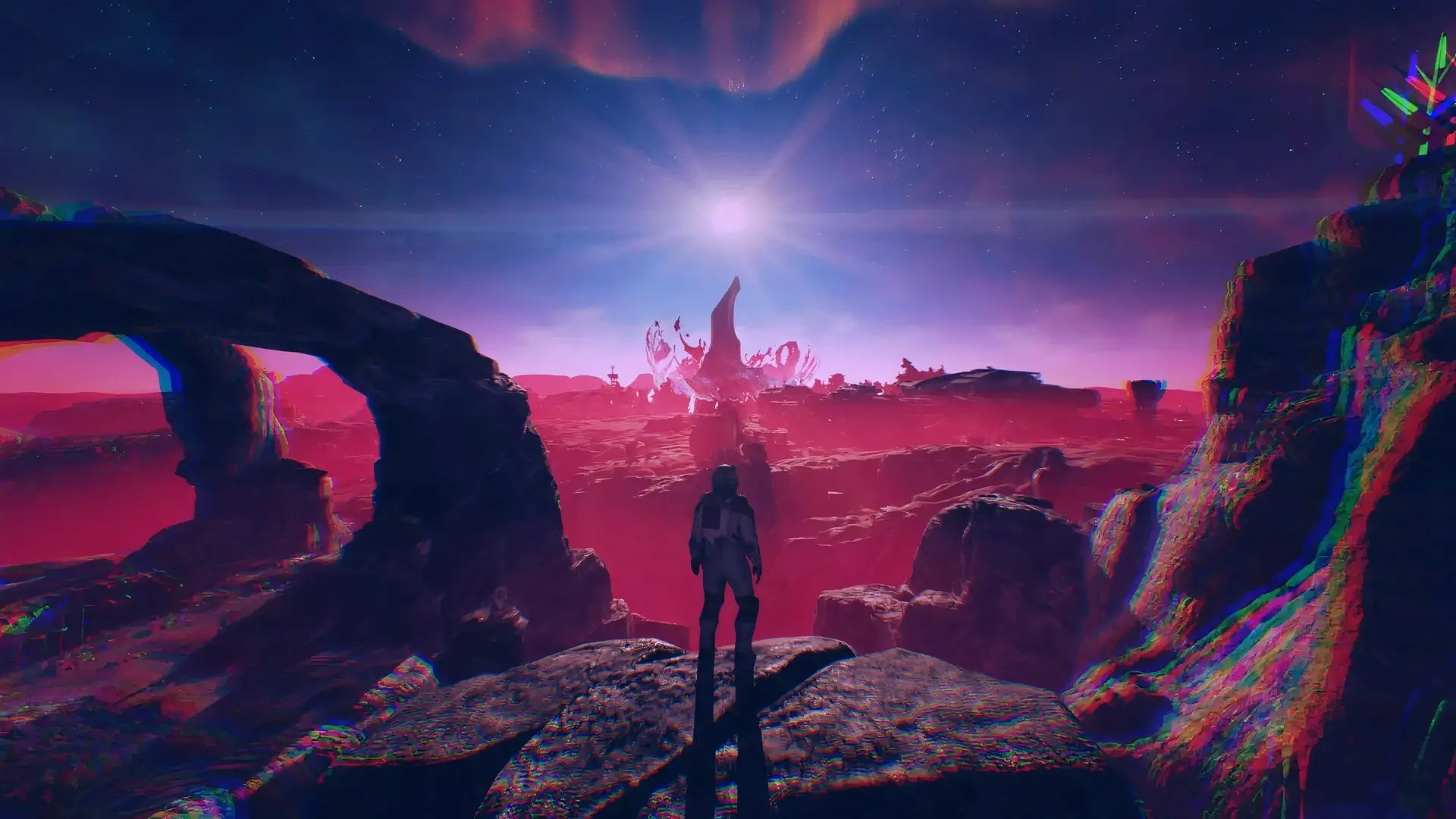 Bức tranh nghệ thuật từ tựa game phiêu lưu không gian Starfield, tượng trưng cho những chuyến du hành cô đơn trong vũ trụ khi thiếu đi âm nhạc và nội dung radio hấp dẫn.