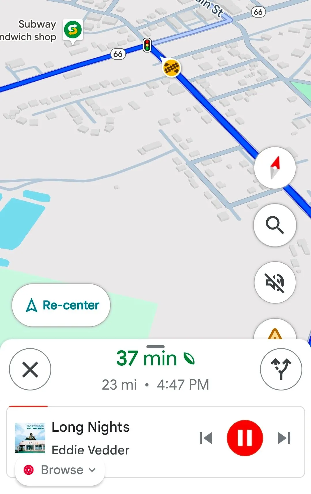 Cài đặt điều hướng Google Maps đã khôi phục tùy chọn hiển thị điều khiển phát nhạc và chọn ứng dụng đa phương tiện mặc định