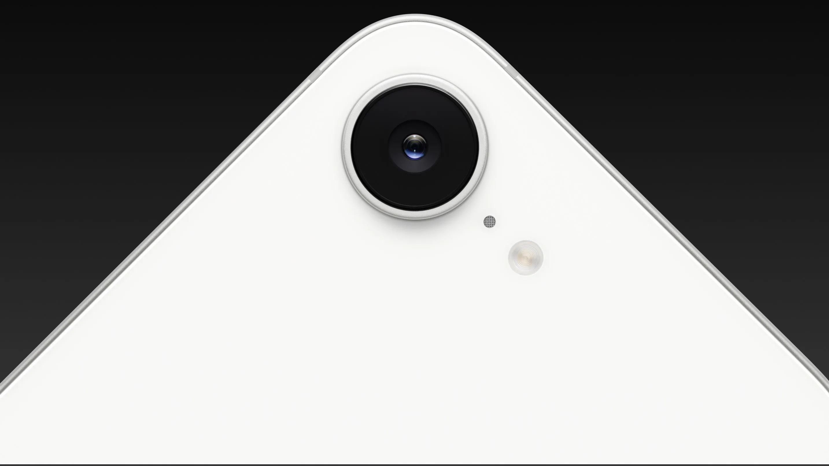 Cận cảnh mô-đun camera sau trên iPhone 16e, dự kiến tương tự thiết kế camera đơn của iPhone 17 Air.