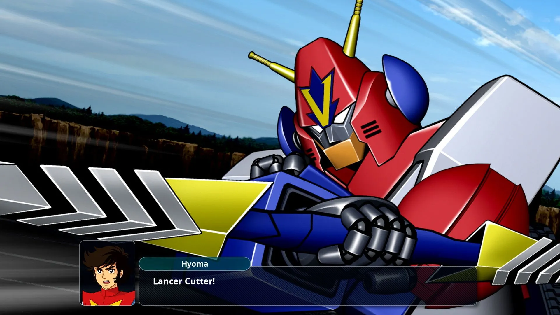 Cảnh chiến đấu trên bản đồ lưới trong Super Robot Wars Y, nơi các robot thực hiện đòn tấn công đặc biệt
