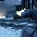 Cảnh đấu súng căng thẳng trong game Alpha Protocol, một ví dụ về tiềm năng chưa được khai thác của các tựa game RPG gián điệp.