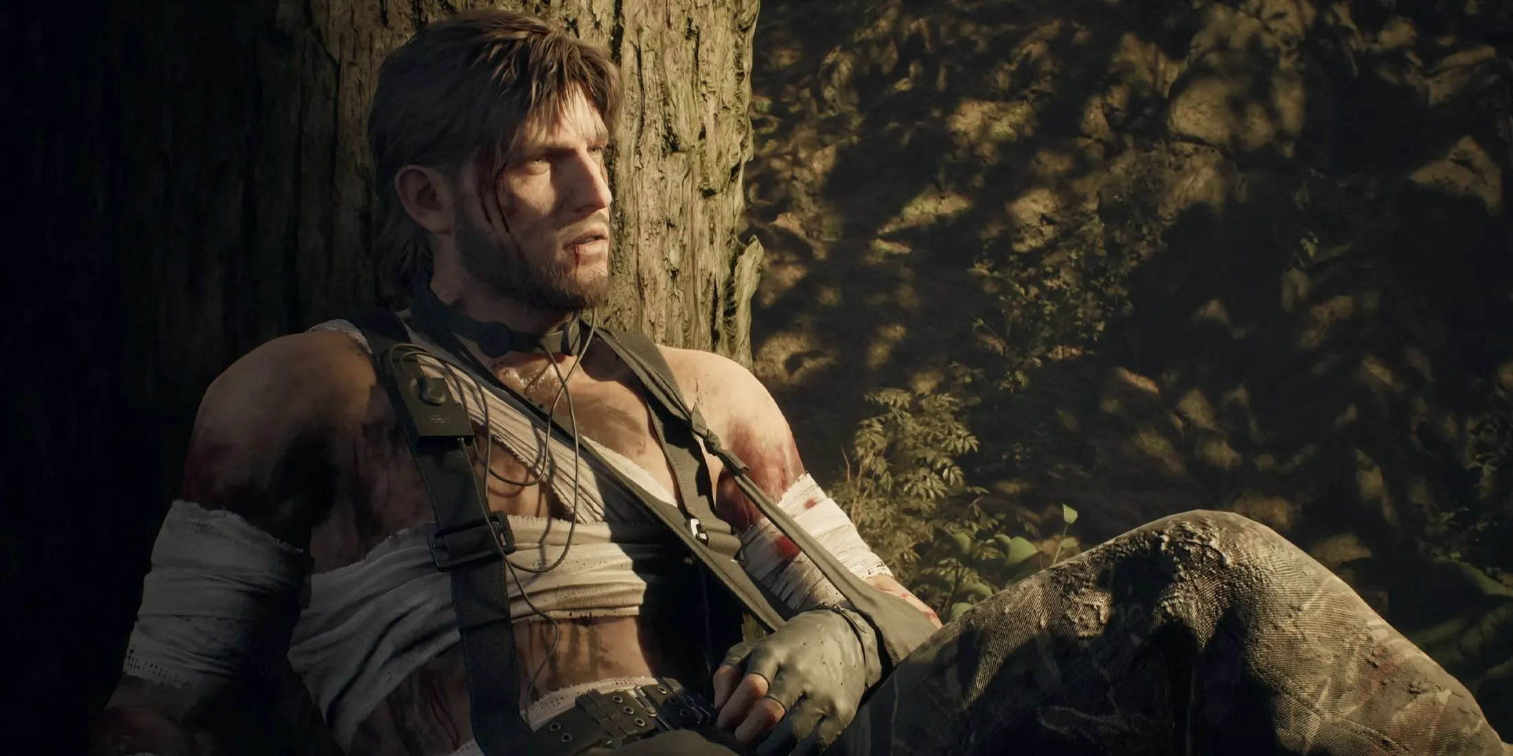 Chân dung cận cảnh nhân vật Naked Snake trong Metal Gear Solid Delta: Snake Eater, thể hiện chi tiết đồ họa cải tiến