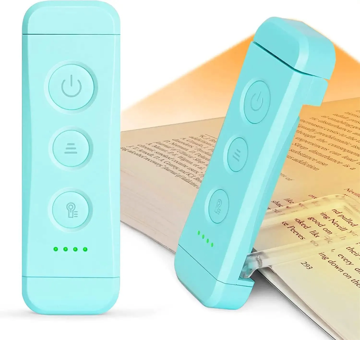 Chi tiết đèn đọc sách Glocusent với phần thân linh hoạt và đầu đèn LED, dễ dàng điều chỉnh góc chiếu sáng khi đọc.