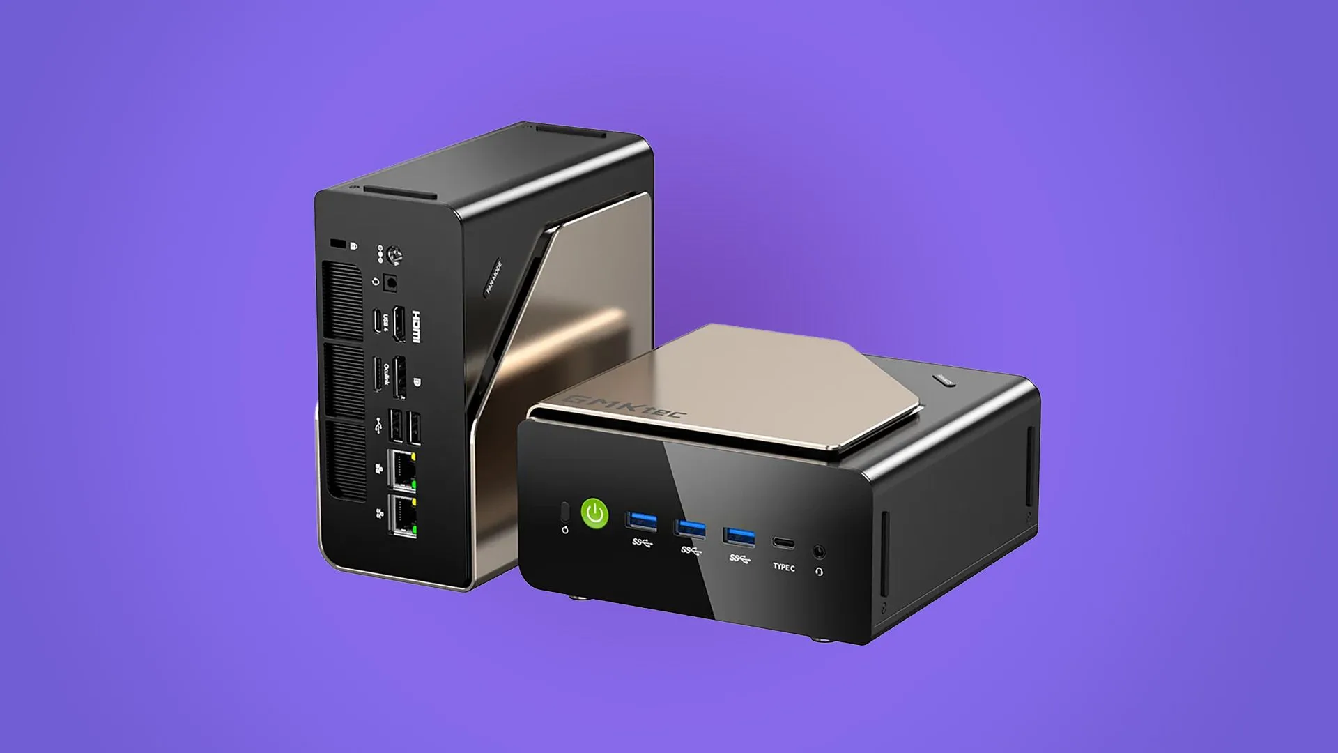 Chiếc PC mini GMK nhỏ gọn nhưng mạnh mẽ với bộ vi xử lý Intel Core Ultra 9 và 64GB RAM, thể hiện khả năng vượt trội trong kích thước nhỏ.