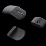 Chuột Lenovo AdaptX đang ở chế độ công thái học, minh họa thiết kế độc đáo và khả năng biến hình linh hoạt.
