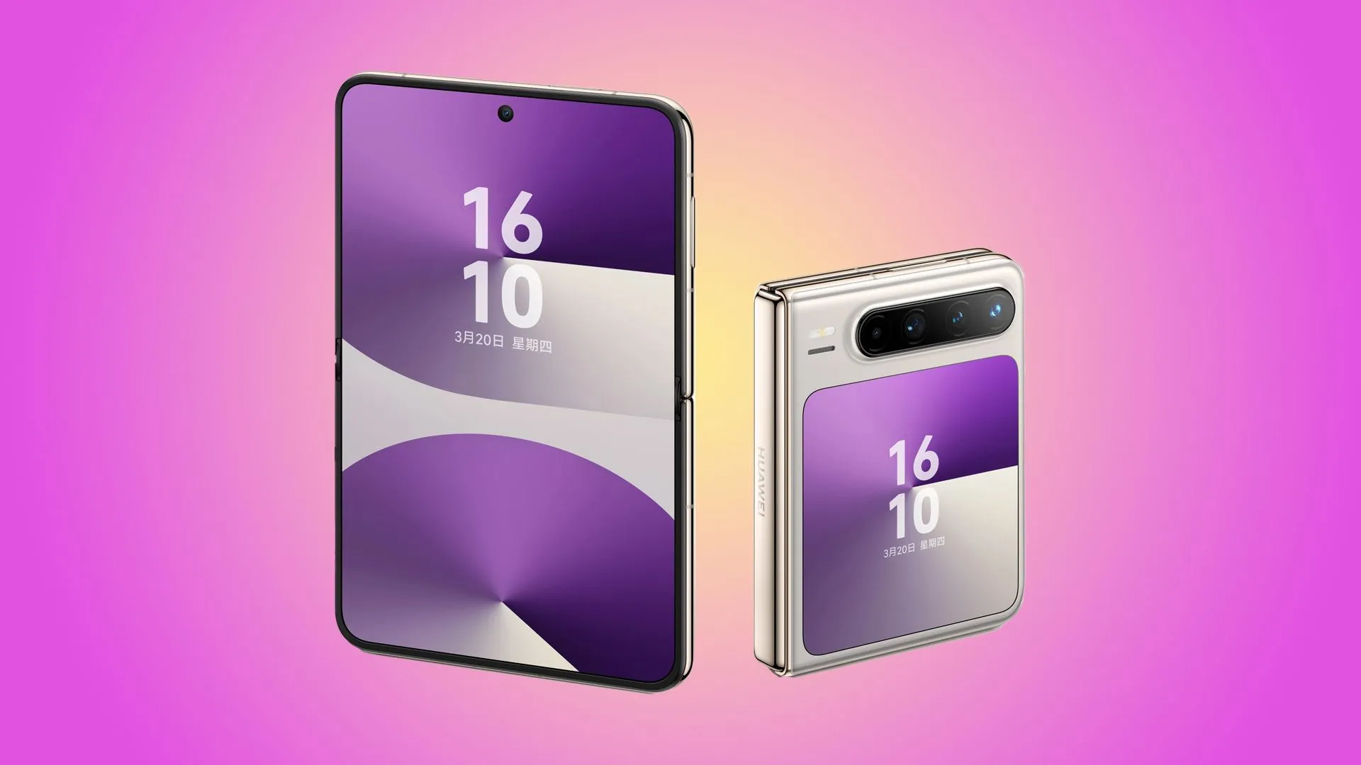 Điện thoại gập Huawei Pura X Flip màu xanh ngọc, thể hiện thiết kế độc đáo và hệ điều hành HarmonyOS