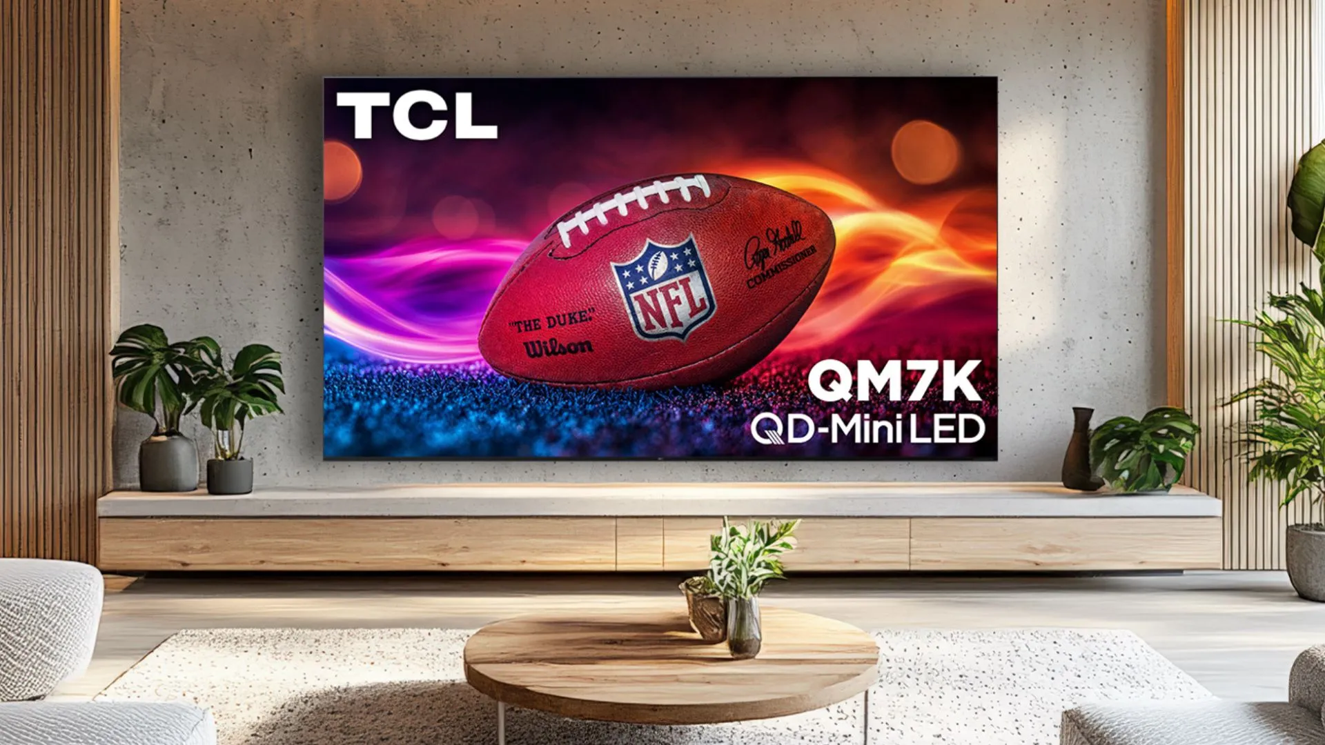 Dòng TV TCL QM7K Mini-LED mới với kích thước lớn lên đến 115 inch, mang lại trải nghiệm hình ảnh tuyệt đẹp.
