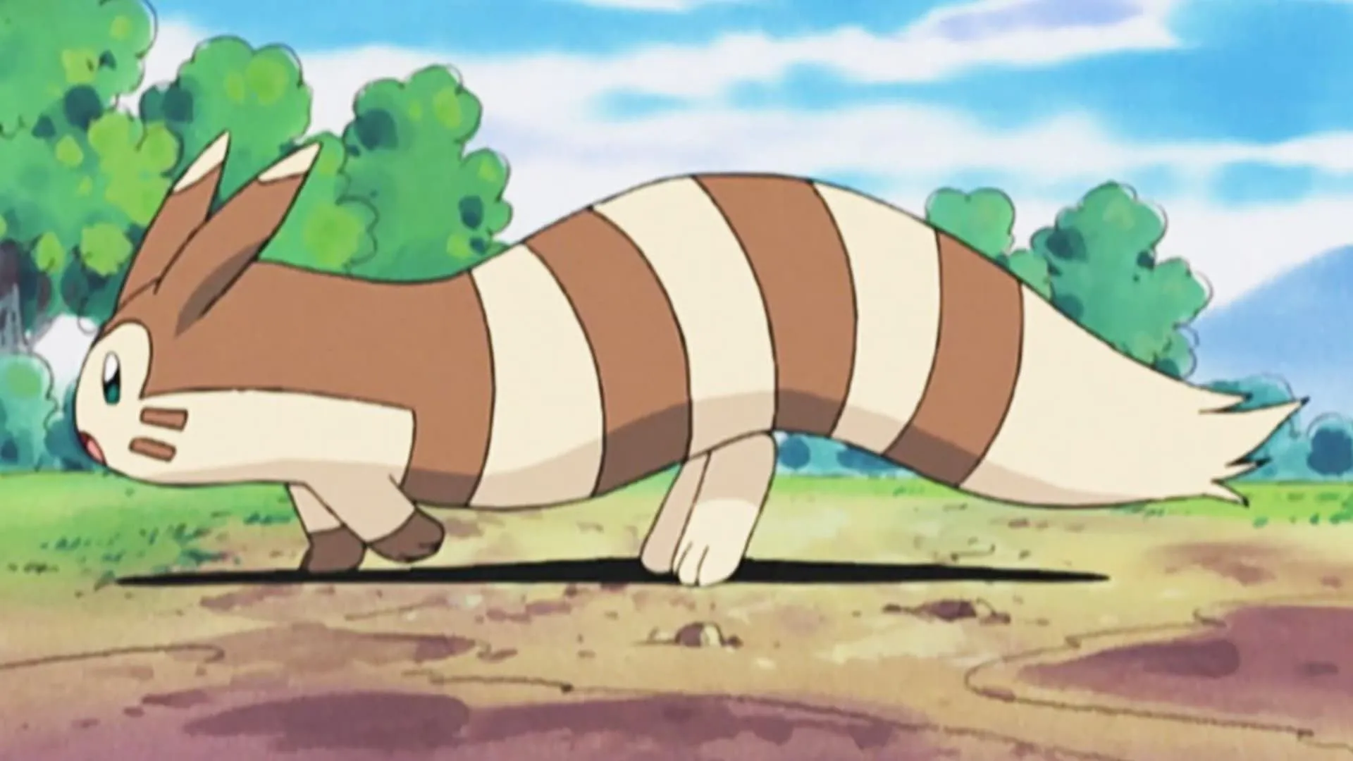 Furret với thân hình dài thon gọn, lý tưởng cho những ai yêu thích thú cưng có bộ lông mềm mại và tính cách đáng yêu.