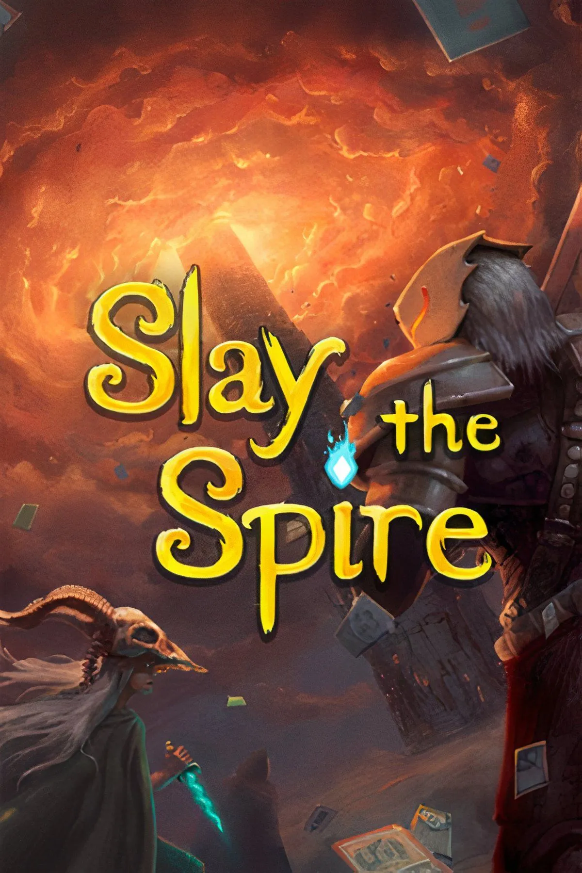 Giao diện chiến đấu trong Slay the Spire, một tựa game xây dựng bộ bài roguelike chiến thuật với lối chơi đa dạng và các combo mạnh mẽ.