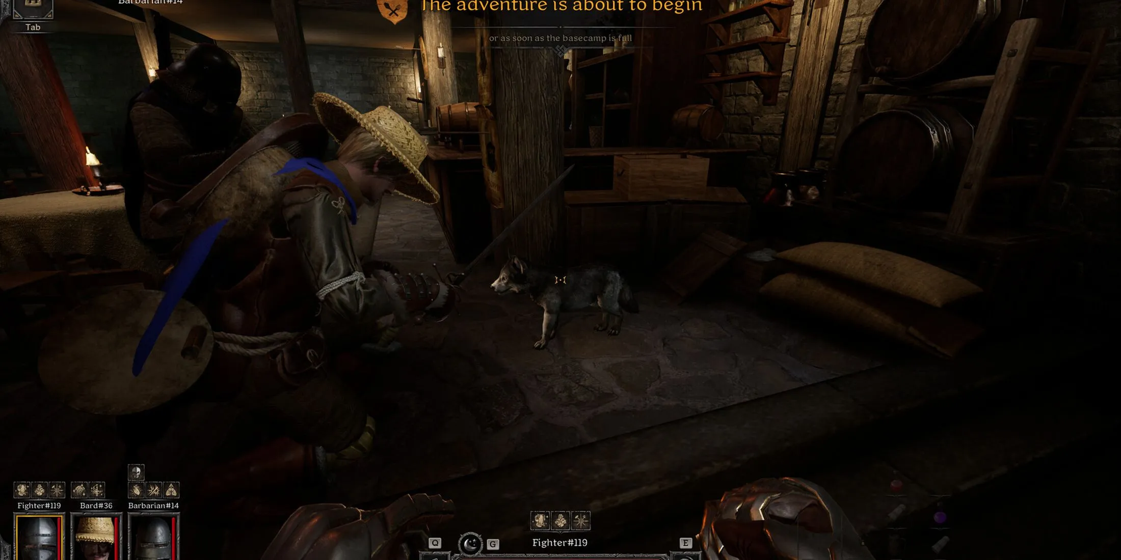 Giao diện chuẩn bị cho cuộc phiêu lưu trong game Dark and Darker, nơi người chơi lựa chọn trang bị và sẵn sàng khám phá hầm ngục đầy hiểm nguy, nhấn mạnh yếu tố sinh tồn và thu thập.