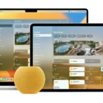 Giao diện HomeKit Secure Video trên các thiết bị Apple như Mac, iPhone, iPad và Apple Watch, minh họa sự tích hợp của hệ thống camera an ninh.