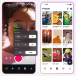 Giao diện người dùng ứng dụng Meta Edits hiển thị các tính năng chỉnh sửa video chuyên nghiệp và tùy chọn thay đổi độ phân giải, tối ưu cho nhà sáng tạo nội dung số.