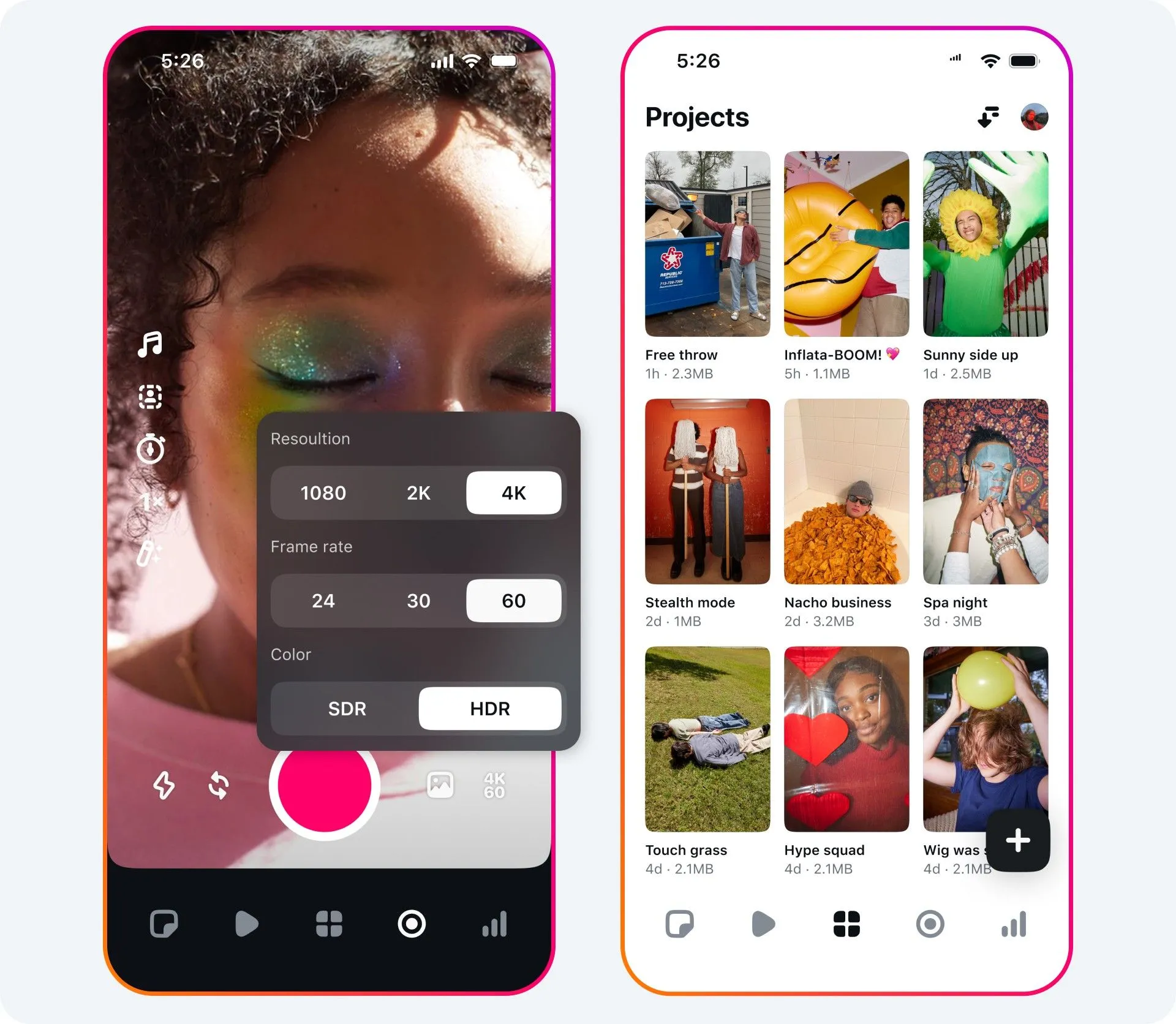 Giao diện người dùng ứng dụng Meta Edits hiển thị các tính năng chỉnh sửa video chuyên nghiệp và tùy chọn thay đổi độ phân giải, tối ưu cho nhà sáng tạo nội dung số.