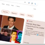 Giao diện tìm kiếm Google hiển thị Easter Egg ghế sofa của Ross Geller từ phim Friends