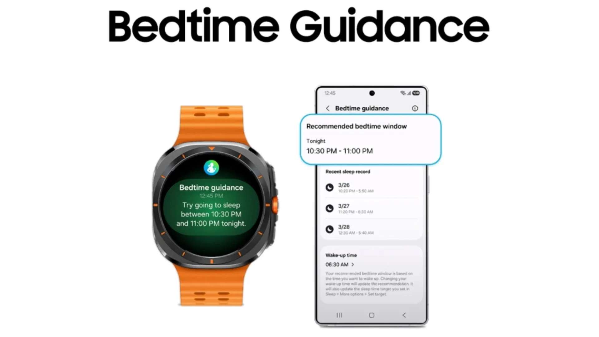 Giao diện tính năng theo dõi giấc ngủ chi tiết trên Samsung Galaxy Watch Ultra, minh họa các giai đoạn giấc ngủ trong bản cập nhật One UI 8/Wear OS 6.