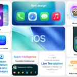 Giao diện tổng quan và các tính năng mới nổi bật của iOS 26, minh họa cho phiên bản beta dành cho nhà phát triển.