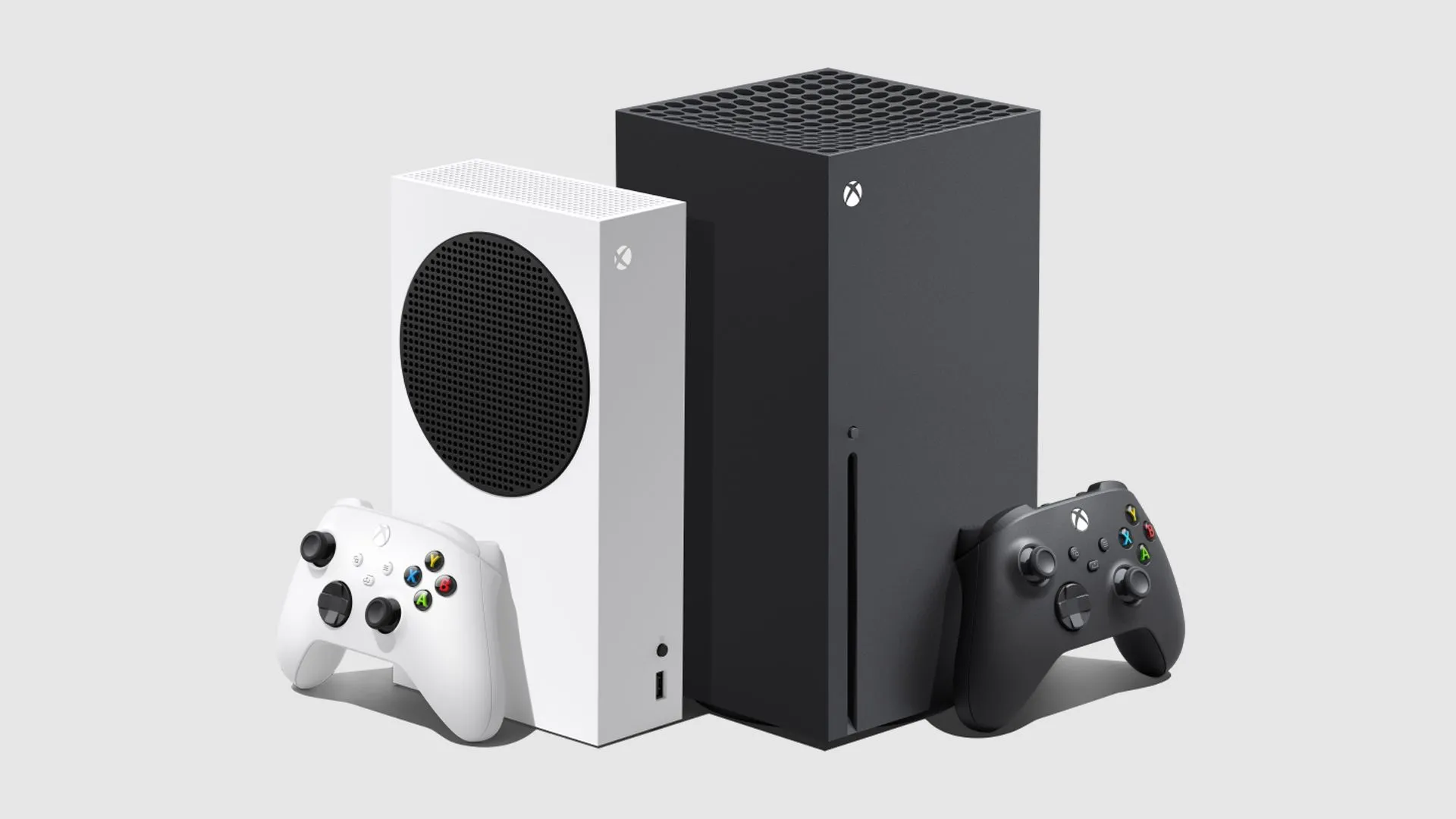 Hai console Xbox Series X và Xbox Series S cạnh nhau, đại diện cho tiêu chuẩn đồ họa và trải nghiệm game hiện đại mà AI tạo game cần đạt được trong tương lai.