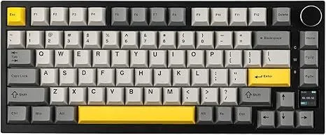 Hình ảnh cận cảnh bàn phím cơ không dây Ajazz AK820 Pro, thể hiện thiết kế nhỏ gọn, tiện lợi cho việc đặt lên đùi để cải thiện công thái học.