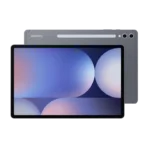 Hình ảnh mặt trước và mặt sau của máy tính bảng Samsung Galaxy Tab S10 Plus màu xám, thể hiện thiết kế cao cấp và camera