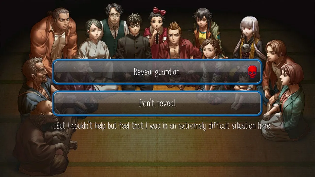 Hình ảnh người chơi đưa ra quyết định quan trọng trong game visual novel Raging Loop, thể hiện cách các lựa chọn ảnh hưởng đến diễn biến cốt truyện và trải nghiệm khám phá.