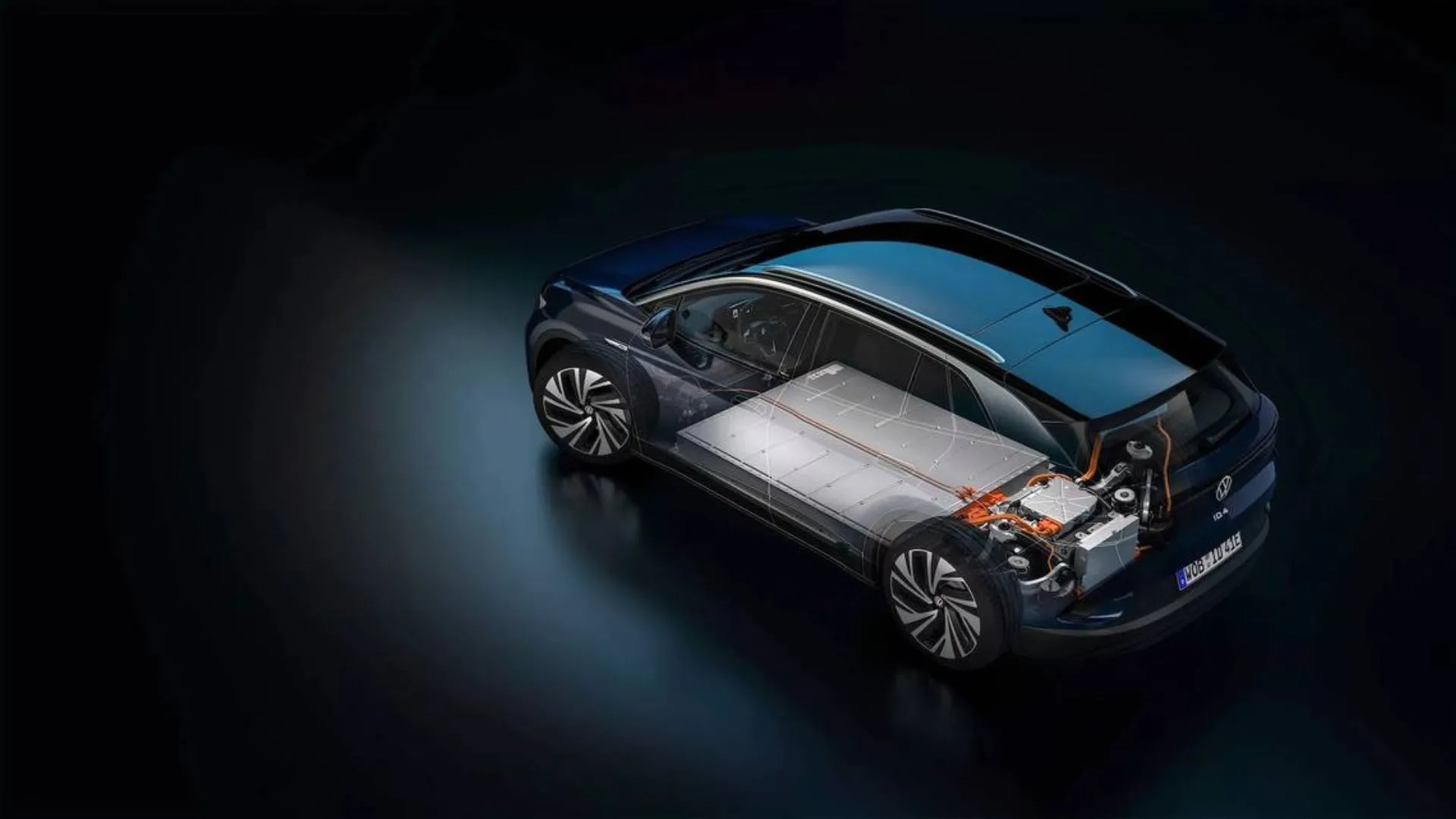 Hình ảnh pin xe điện Volkswagen được bố trí theo cấu hình mới, thể hiện chiến lược pin dài hạn cạnh tranh với Tesla