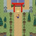 Hình ảnh trò chơi Champion Island Google Doodle với nhân vật mèo Lucky trong thế giới pixel art rực rỡ, kỷ niệm Olympic.
