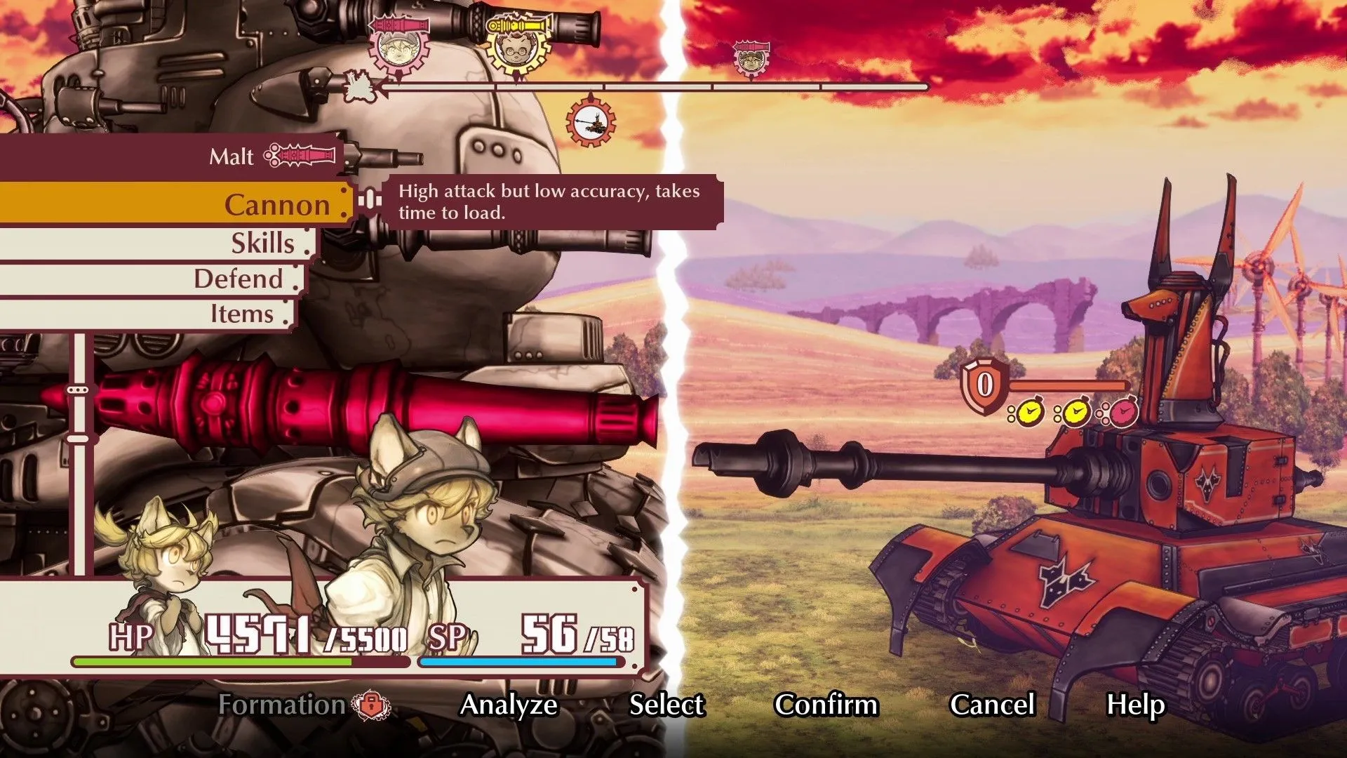 Hình ảnh trong game Fuga: Melodies of Steel, các nhân vật hình người động vật điều khiển xe tăng chiến đấu, mô tả trải nghiệm RPG chiến thuật.