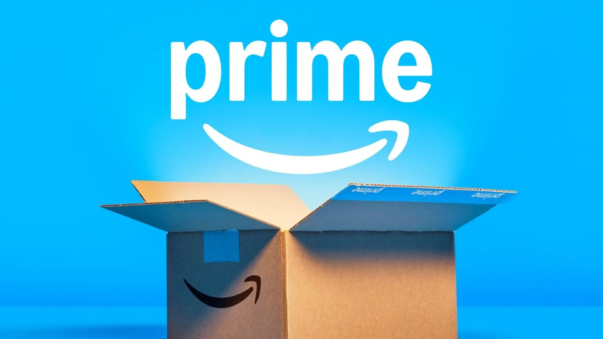 Hộp Amazon Prime mở với logo Amazon bên trên, báo hiệu sự kiện Prime Day sắp diễn ra với nhiều ưu đãi hấp dẫn.