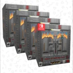 Hộp game DOOM + DOOM II: Will It Run Edition phiên bản giới hạn từ Limited Run Games, có màn hình tích hợp để chơi game.