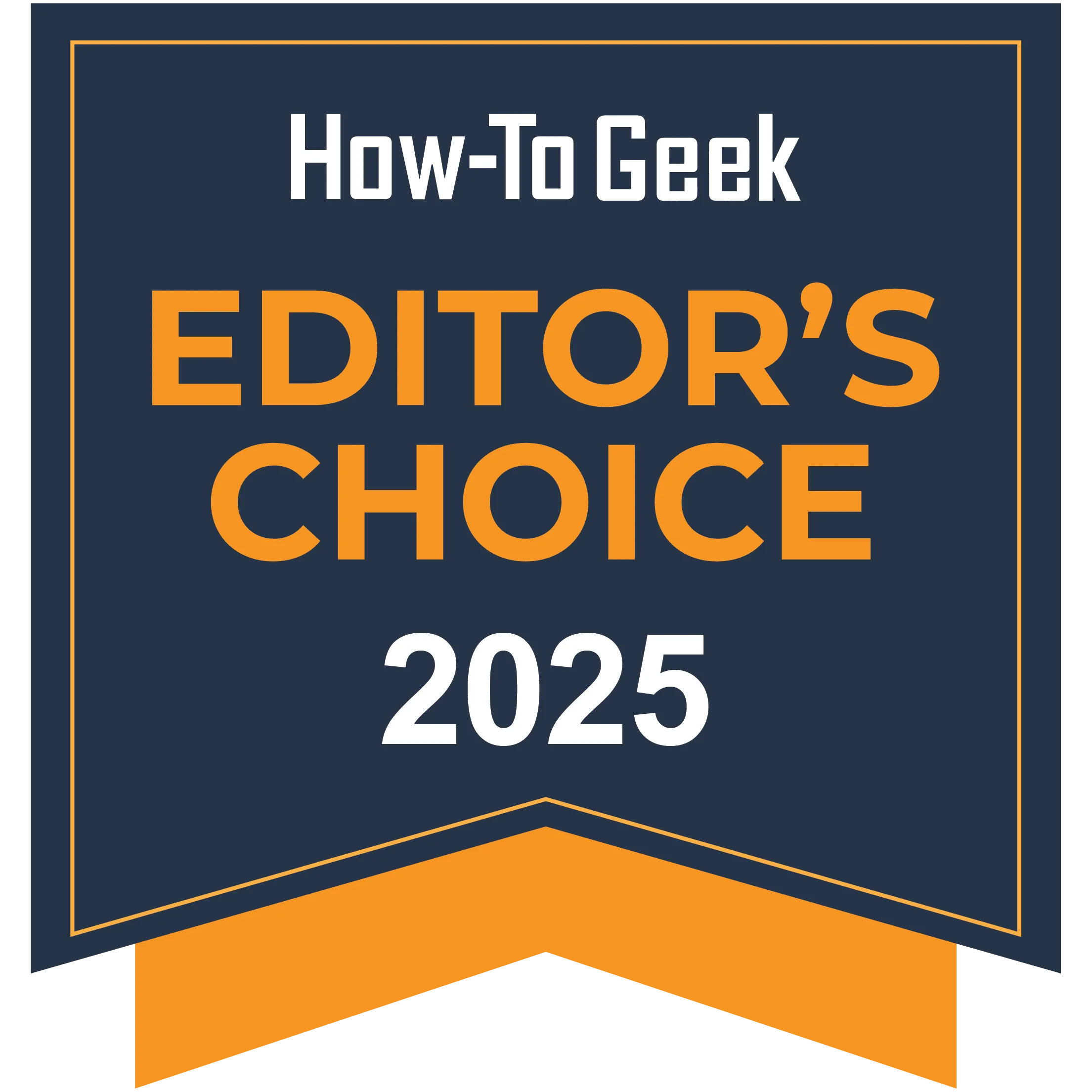 Huy hiệu Editor's Choice 2025 của How-To Geek dành cho tai nghe gaming Corsair Void Wireless V2