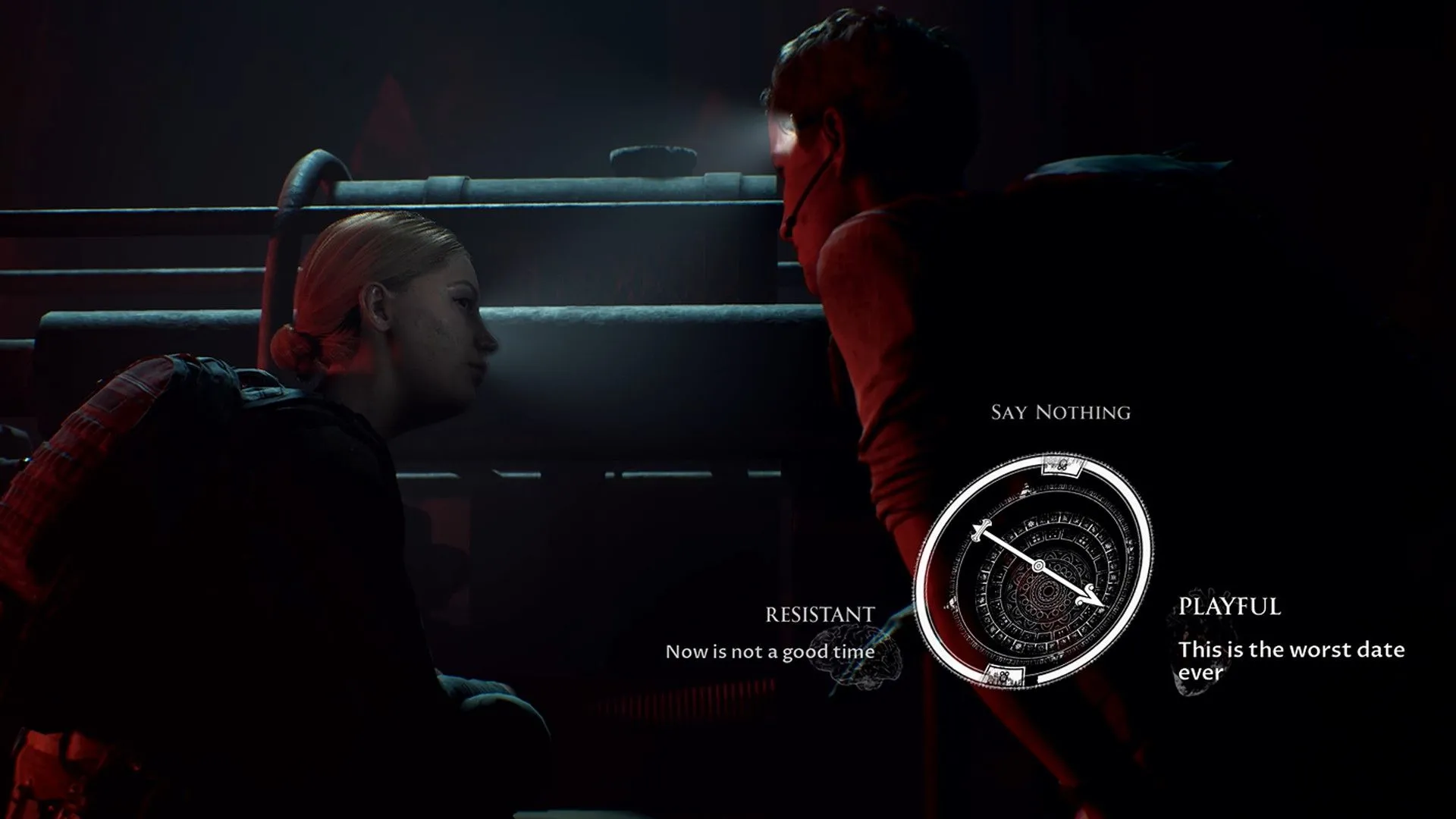 Khoảnh khắc lựa chọn khó khăn trong The Dark Pictures Anthology, một tựa game phiêu lưu kinh dị, cho thấy tiềm năng của sơ đồ dòng chảy để theo dõi các quyết định quan trọng và ảnh hưởng của chúng đến cốt truyện.