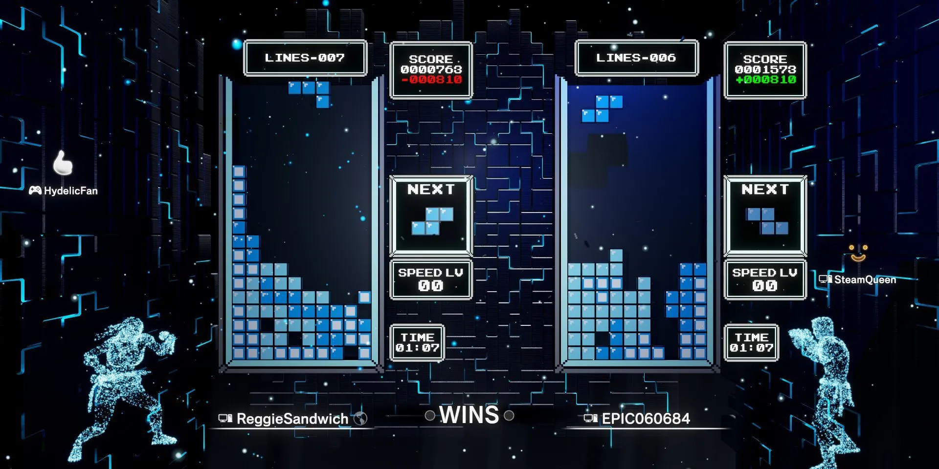Khối Tetris rực rỡ hòa mình vào không gian 360 độ đầy ánh sáng và âm nhạc trong Tetris Effect: Connected, một game giải đố VR gây ấn tượng mạnh.