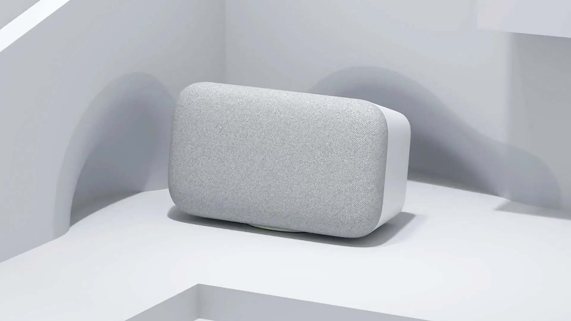 Loa thông minh Google Home Max màu trắng, thiết bị từng hỗ trợ tính năng phát hiện báo cháy và trộm cắp, nay đã bị ngừng.