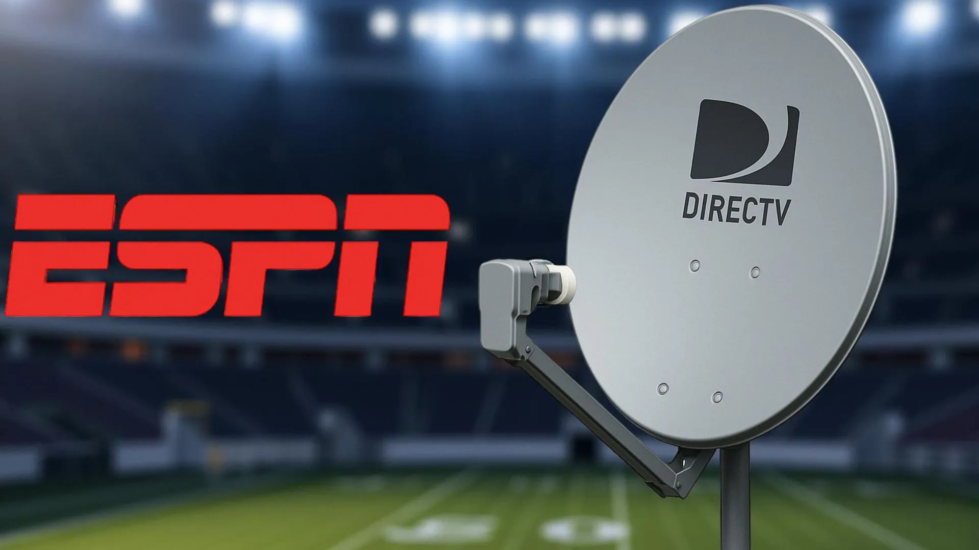 Logo ESPN và DirecTV cạnh nhau, tượng trưng cho việc DirecTV tặng miễn phí dịch vụ xem thể thao trực tuyến ESPN Unlimited cho khách hàng