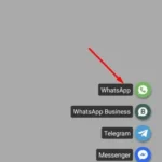 Lựa chọn WhatsApp trong giao diện ứng dụng SKEDit để lên lịch gửi tin nhắn.