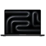 MacBook Pro M4 với thiết kế màu đen sang trọng, biểu tượng của dòng máy tính xách tay hiệu năng cao từ Apple, hiện có sẵn trong chương trình sản phẩm tân trang.