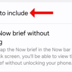 Màn hình cài đặt Now Brief trên Galaxy S25, hiển thị tùy chọn "Nội dung để bao gồm" giúp tùy chỉnh thông báo AI.