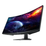 Màn hình cong Dell S3422DWG ultrawide, trung tâm kết nối cho góc làm việc linh hoạt từ laptop.