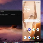 Màn hình điện thoại Android được phản chiếu không dây lên máy tính Windows thông qua ADB bằng scrcpy