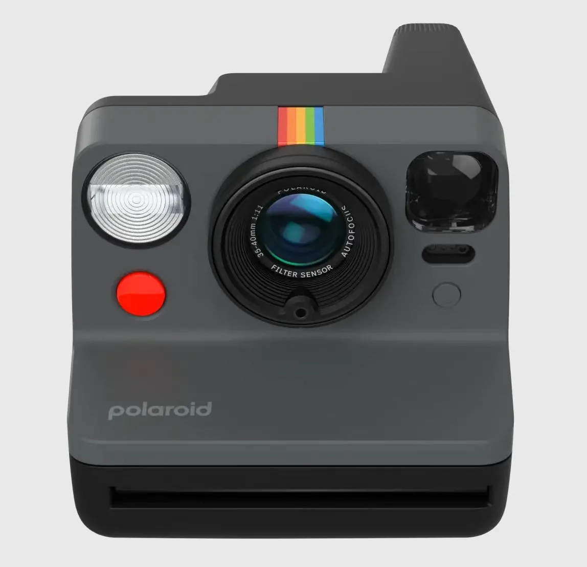 Màn hình điện thoại hiển thị giao diện ứng dụng Polaroid kết nối với máy ảnh Now+, cho phép người dùng điều khiển từ xa, sử dụng các công cụ sáng tạo và bộ lọc để nâng cao trải nghiệm chụp ảnh lấy liền.