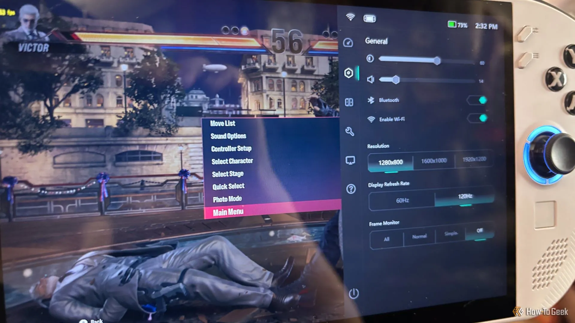 Menu cài đặt nhanh Legion Space trên Lenovo Legion Go S, cho phép người dùng điều chỉnh thông số trong khi chơi game.