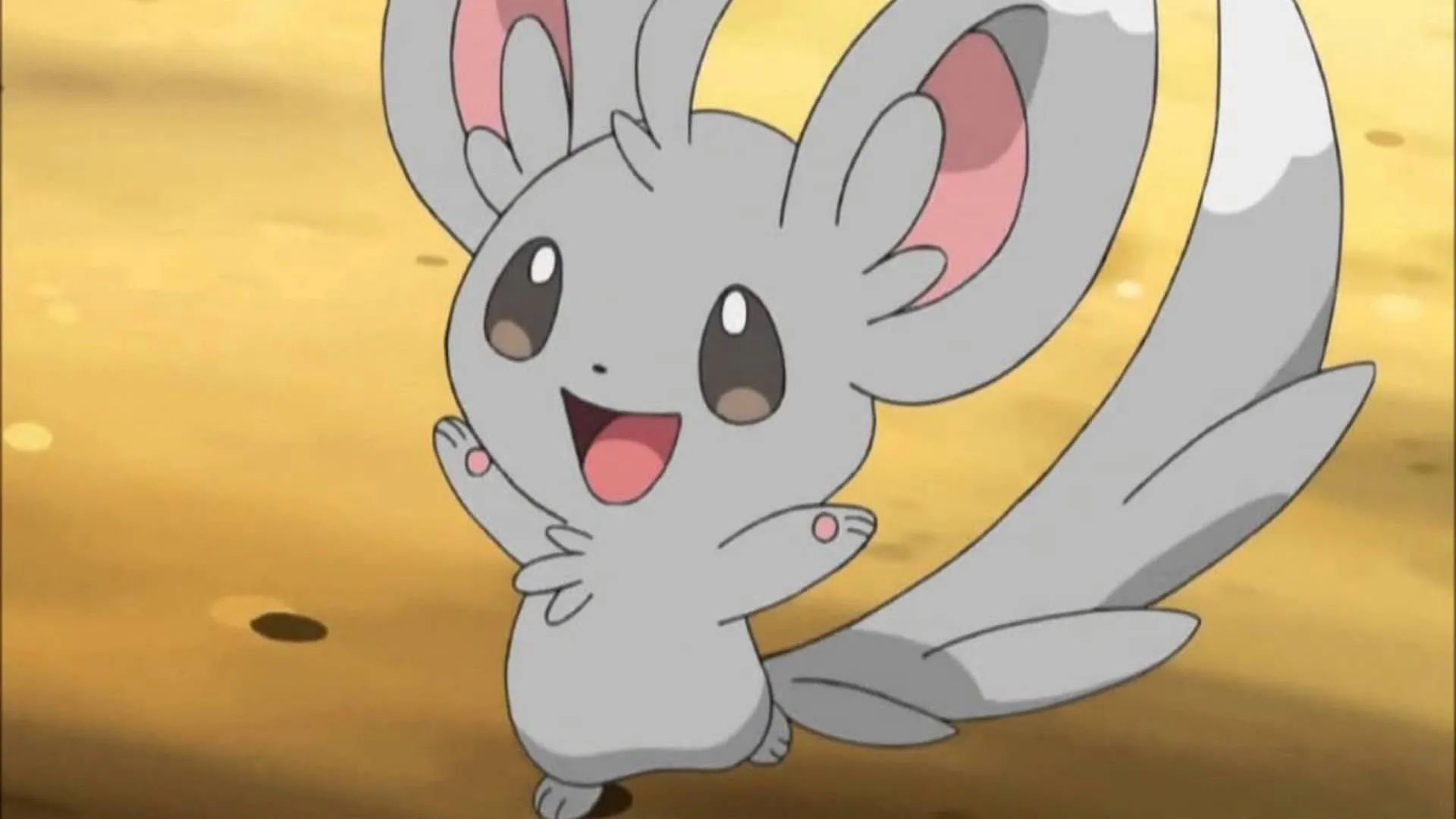 Minccino, Pokémon chinchilla đáng yêu, nổi tiếng với sự tỉ mỉ trong việc giữ gìn vệ sinh và bộ lông mềm mại.