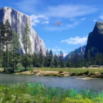 Một cảnh quay chân thực từ Microsoft Flight Simulator 2024 thể hiện đồ họa mô phỏng thế giới sống động và chuyến bay thực tế.